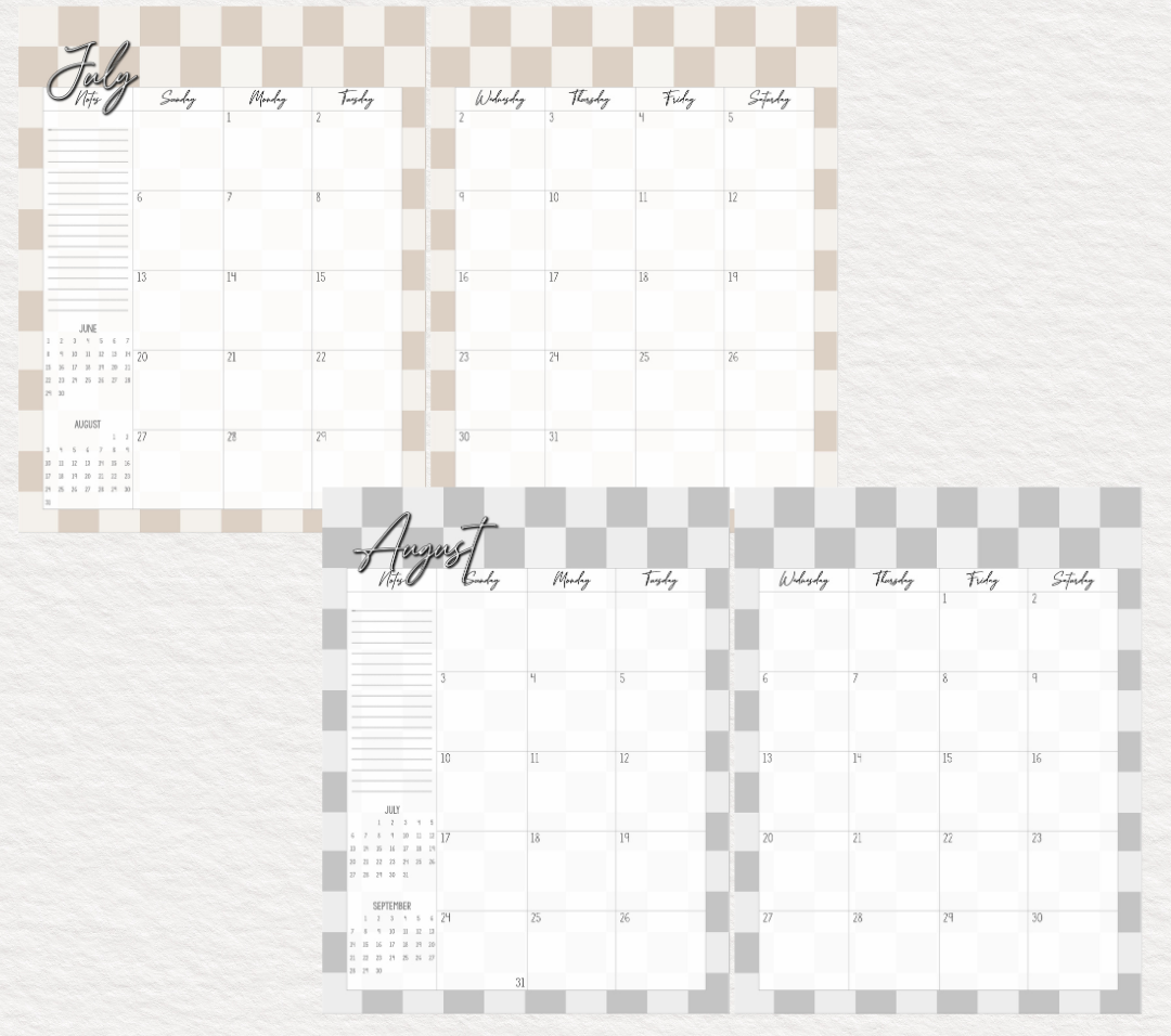 Perfectly Planned by ATD Basic Planner - Theme: Checkered