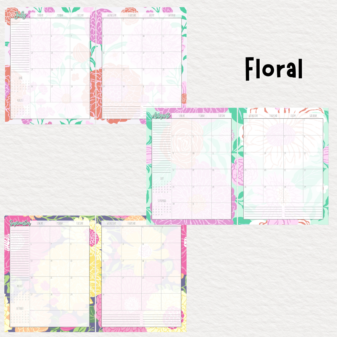 Perfectly Planned by ATD Basic Planner - Theme: Floral