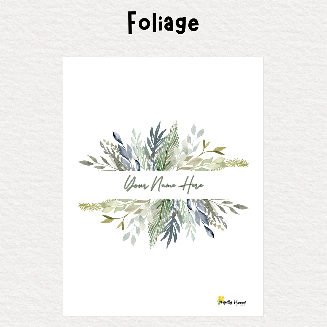 Perfectly Planned by ATD Basic Planner - Theme: Foliage