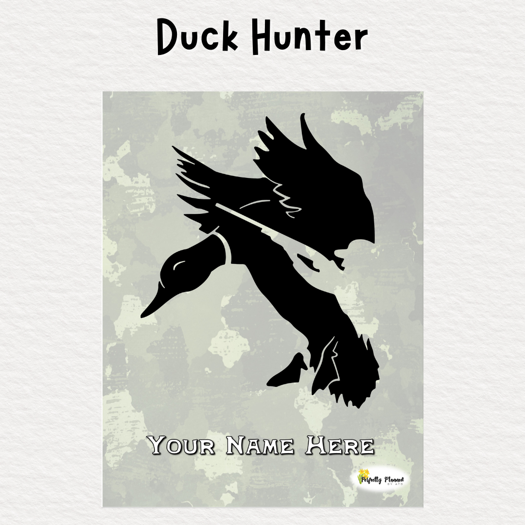 Perfectly Planned by ATD Basic Planner - Theme: Duck Hunter