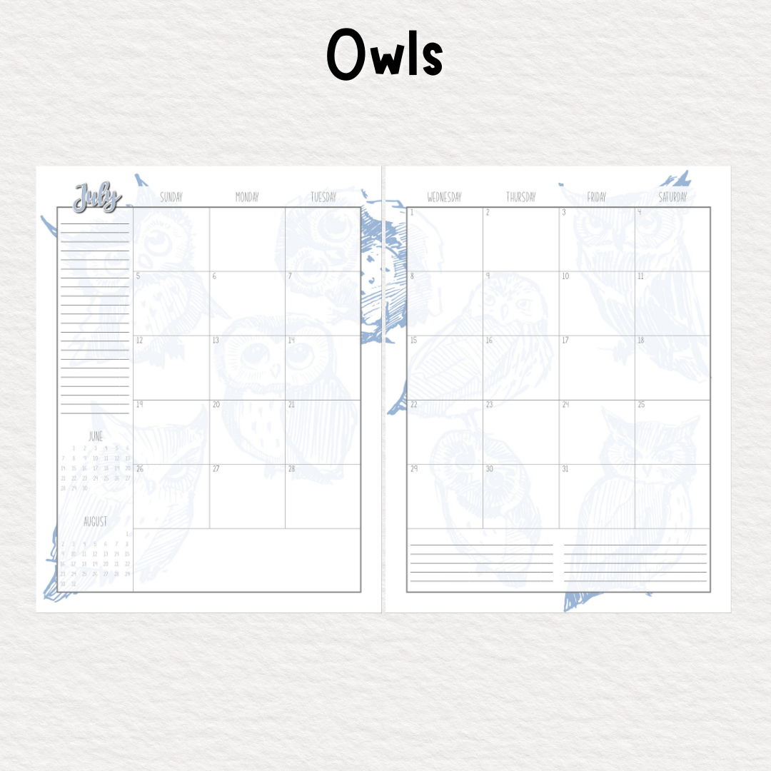 Perfectly Planned by ATD Basic Planner - Theme: Owls