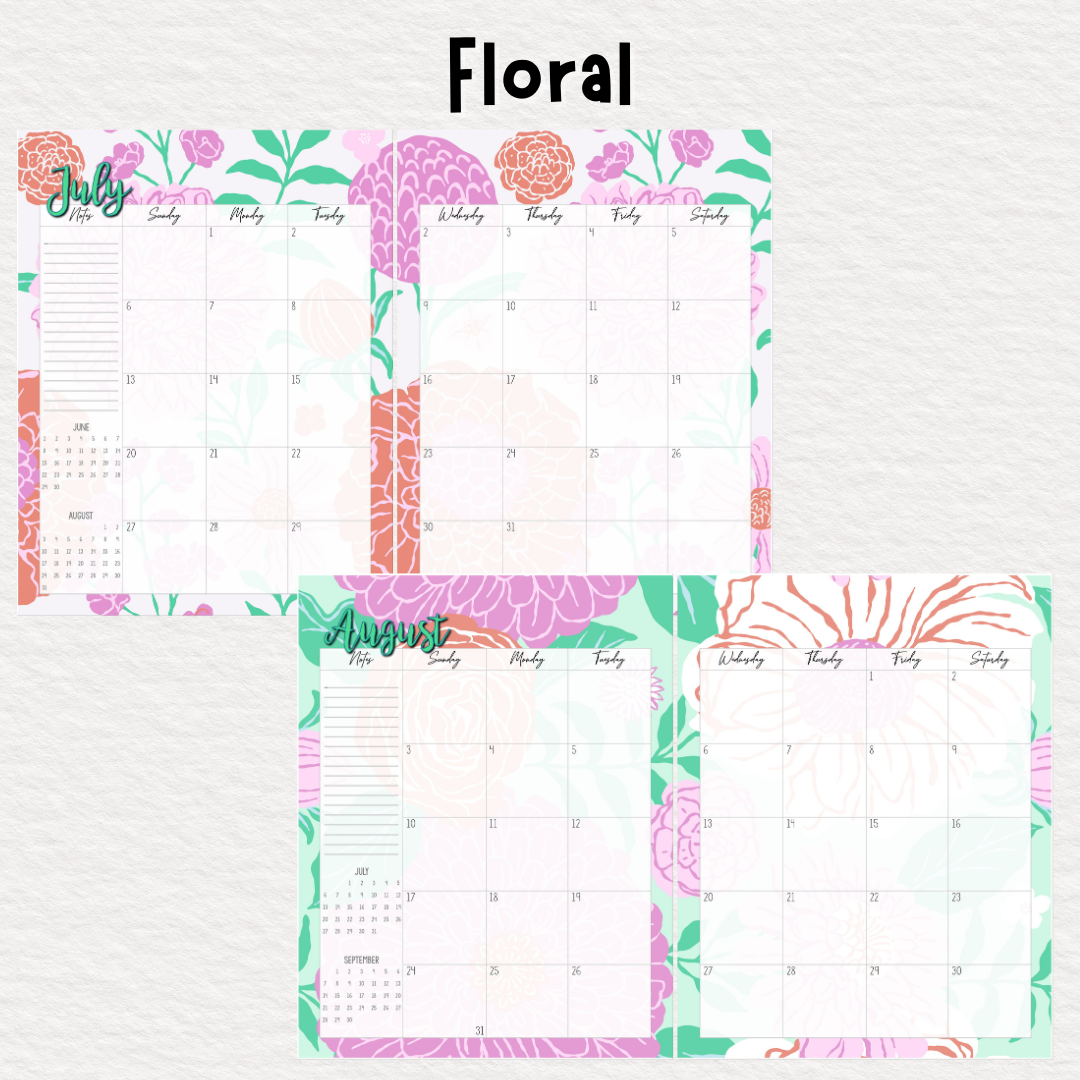 Perfectly Planned by ATD Basic Planner - Theme: Floral