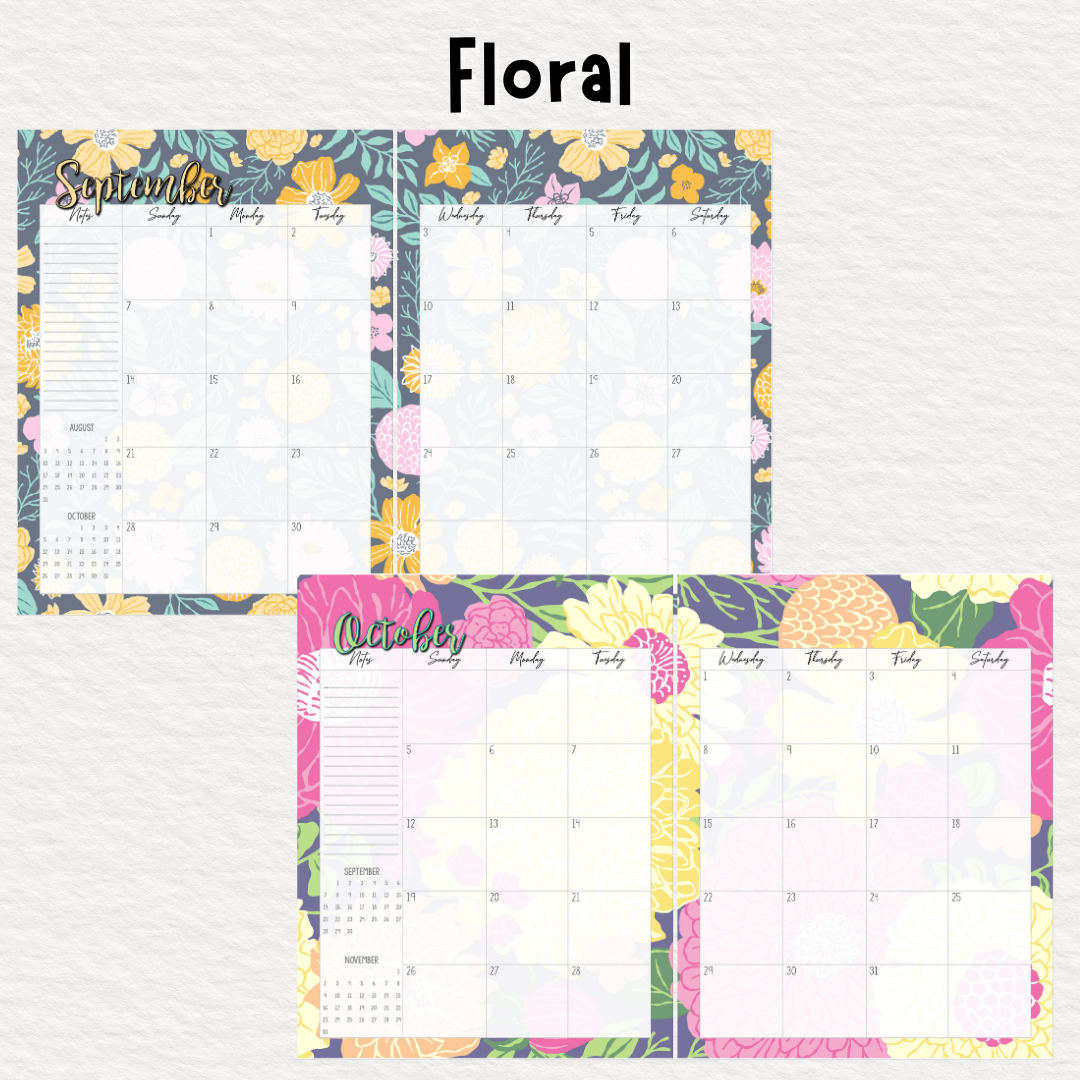 Perfectly Planned by ATD Basic Planner - Theme: Floral