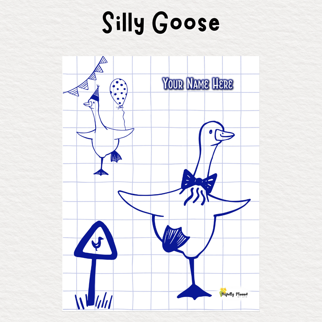 Perfectly Planned by ATD Basic Planner - Theme: Silly Goose