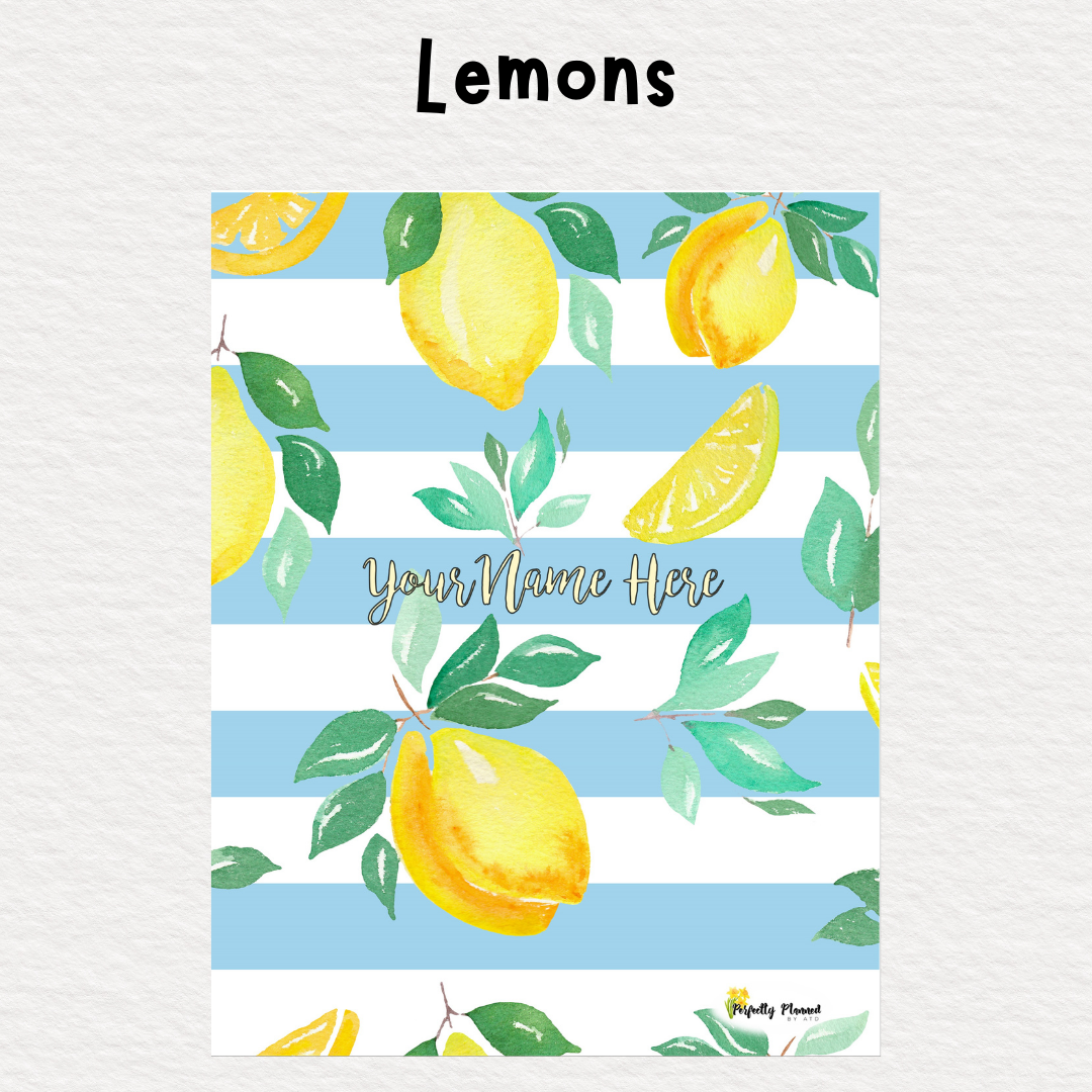 Perfectly Planned by ATD Basic Planner - Theme: Lemons