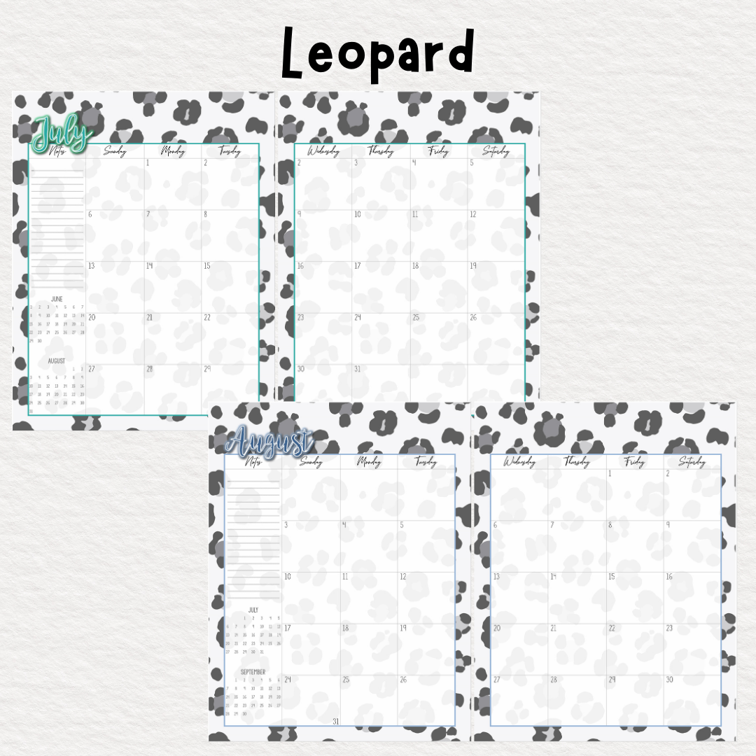 Perfectly Planned by ATD Basic Planner - Theme: Leopard