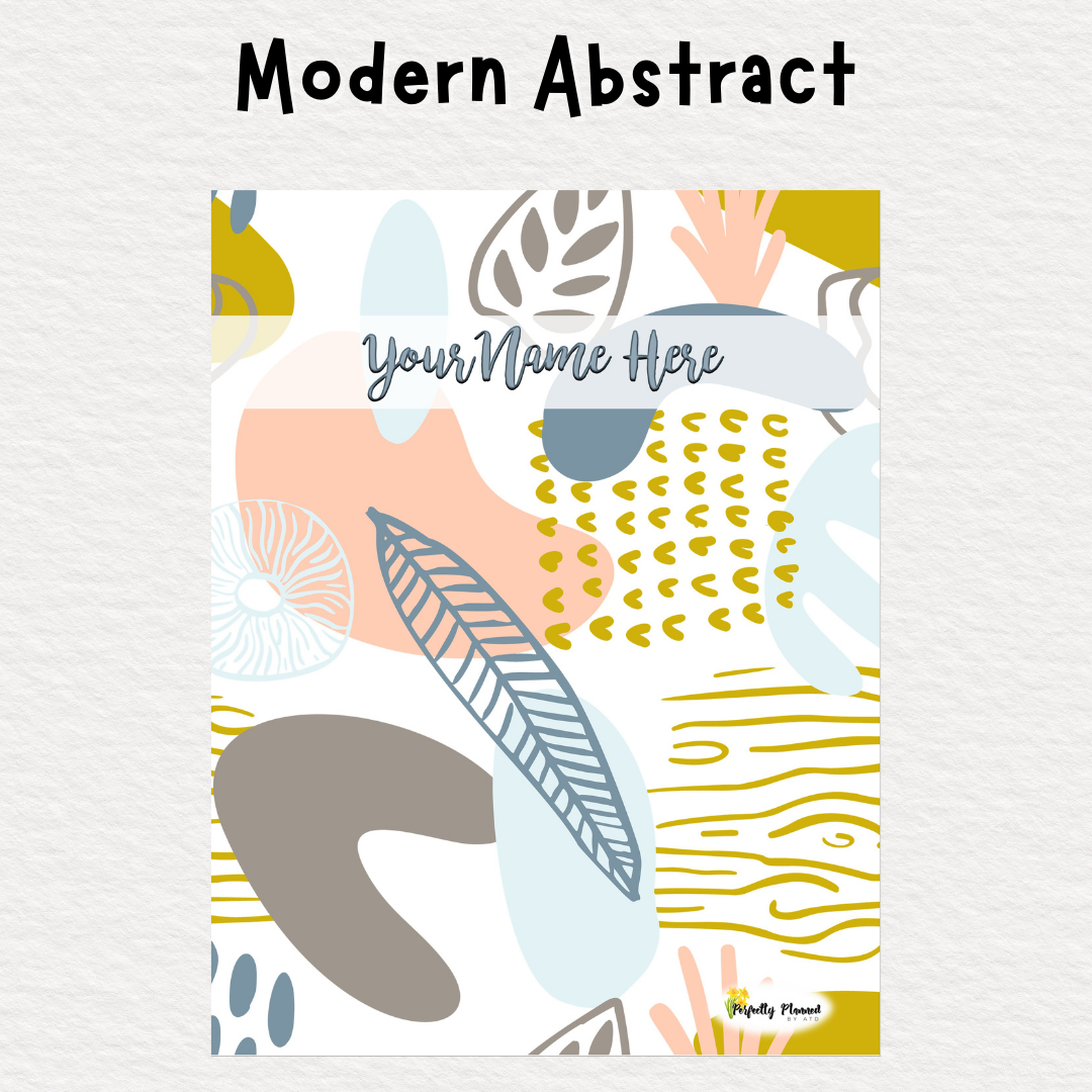 Perfectly Planned by ATD Basic Planner - Theme: Modern Abstract