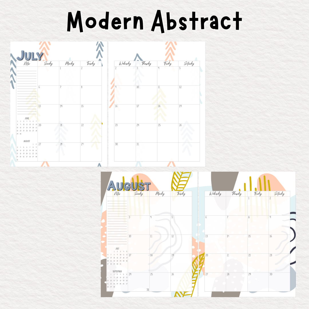 Perfectly Planned by ATD Basic Planner - Theme: Modern Abstract