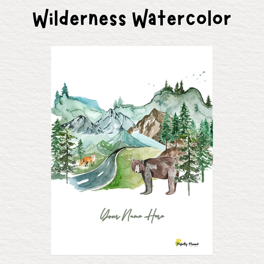 Perfectly Planned by ATD Basic Planner - Theme: Wilderness Watercolor