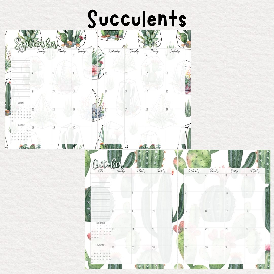 Perfectly Planned by ATD Basic Planner - Theme: Succulents