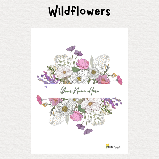 Perfectly Planned by ATD Basic Planner - Theme: Wildlflowers