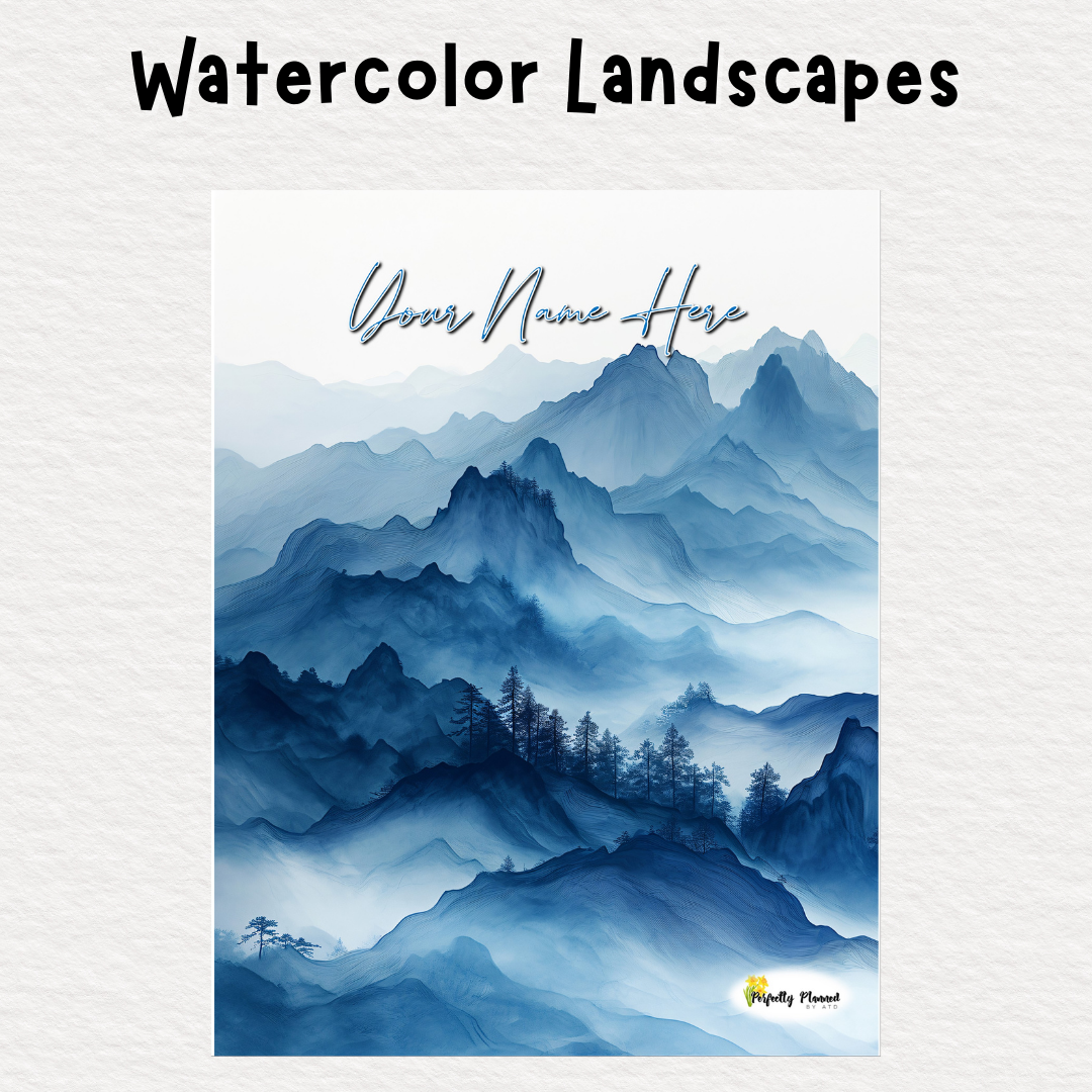 Perfectly Planned by ATD Basic Planner - Theme: Watercolor Landscape