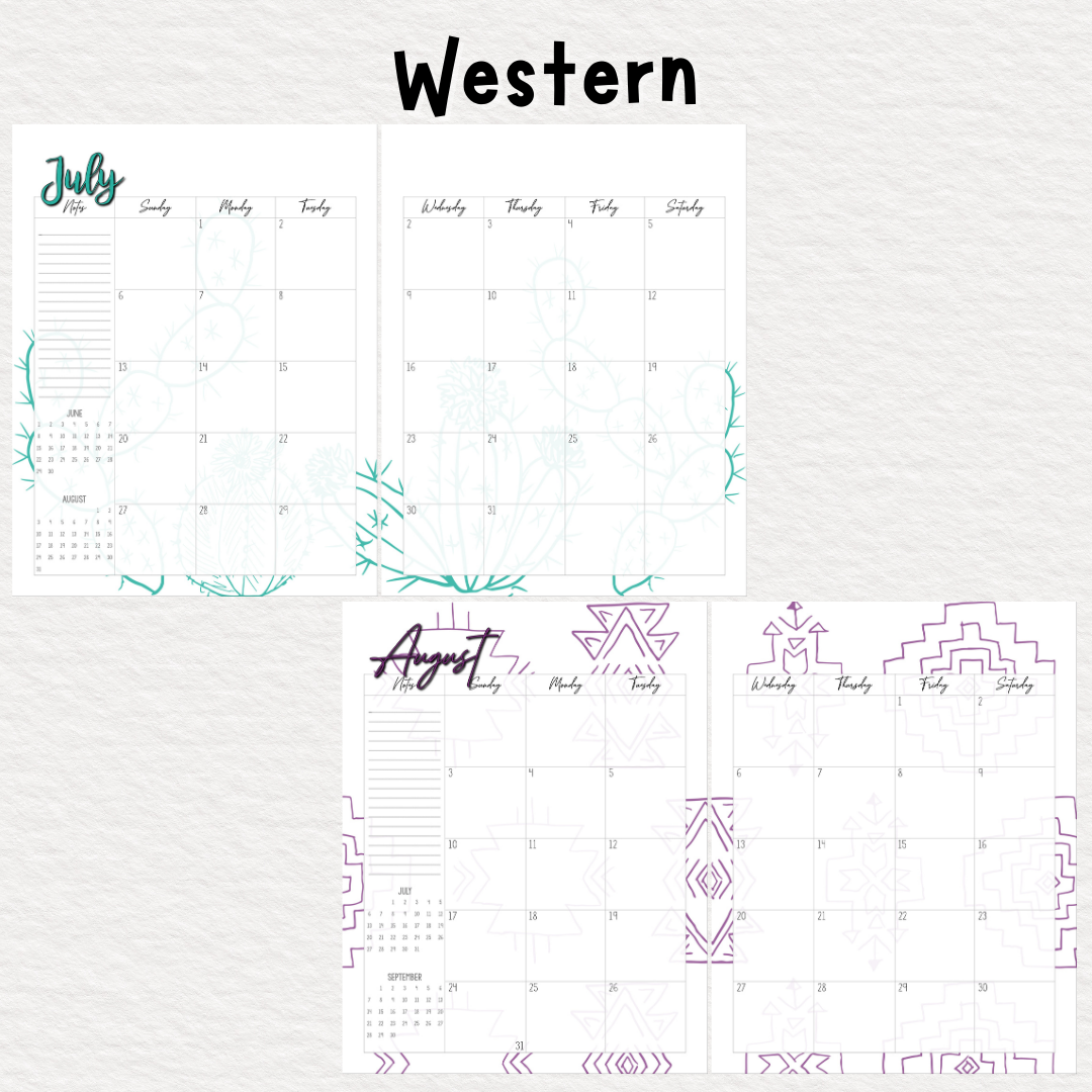 Perfectly Planned by ATD Basic Planner - Theme: Western