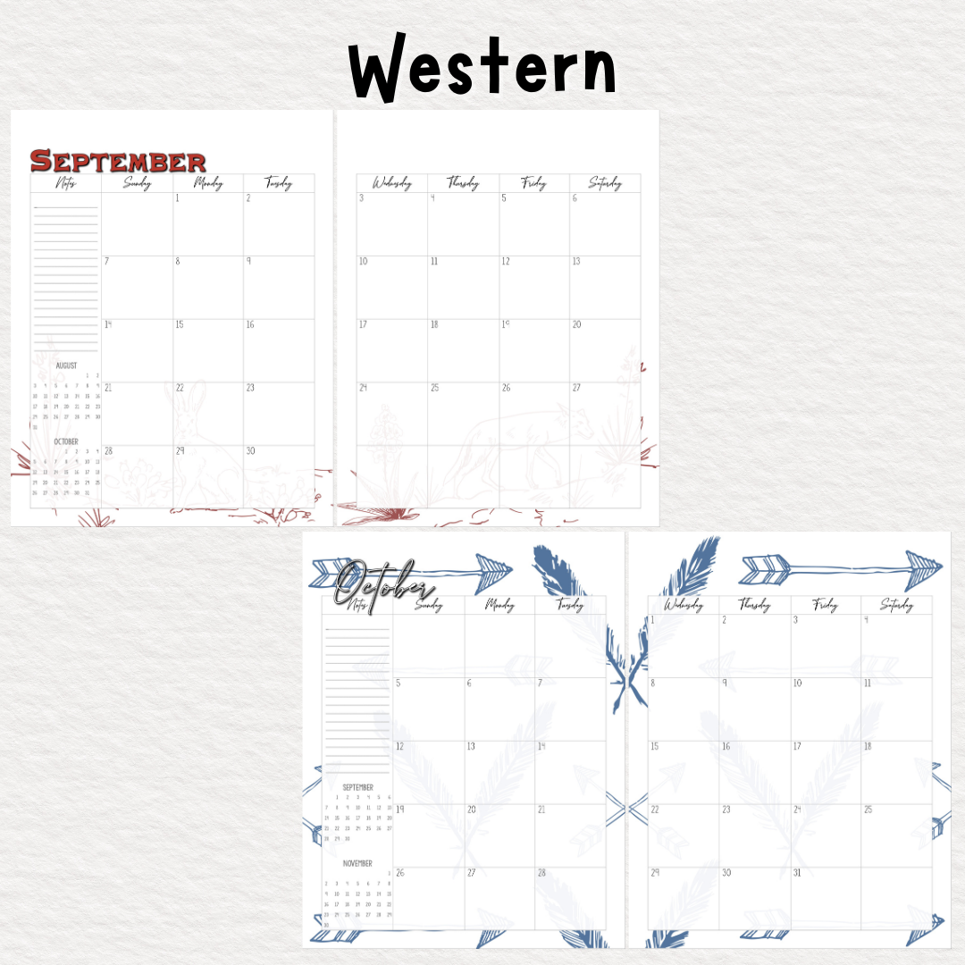 Perfectly Planned by ATD Basic Planner - Theme: Western