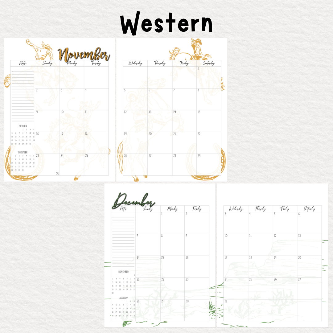 Perfectly Planned by ATD Basic Planner - Theme: Western