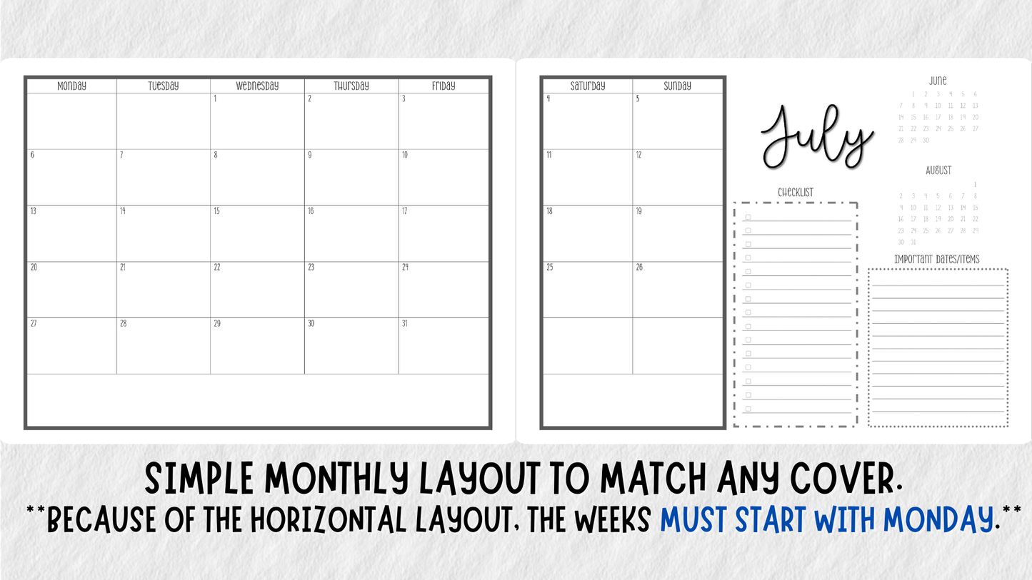 Perfectly Planned by ATD Basic Planner - Theme: HORIZONTAL