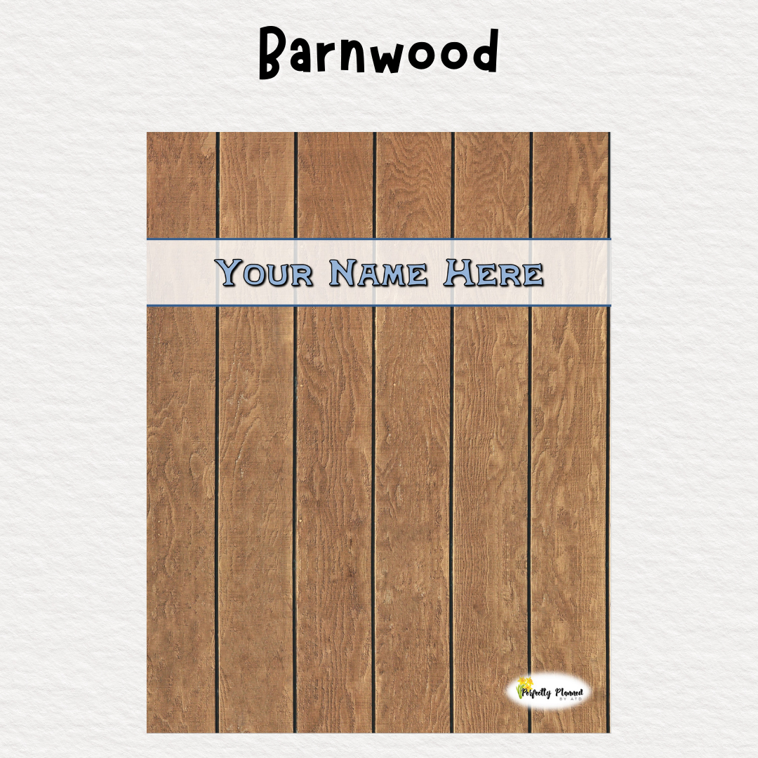 Perfectly Planned by ATD Basic Planner - Theme: Barnwood