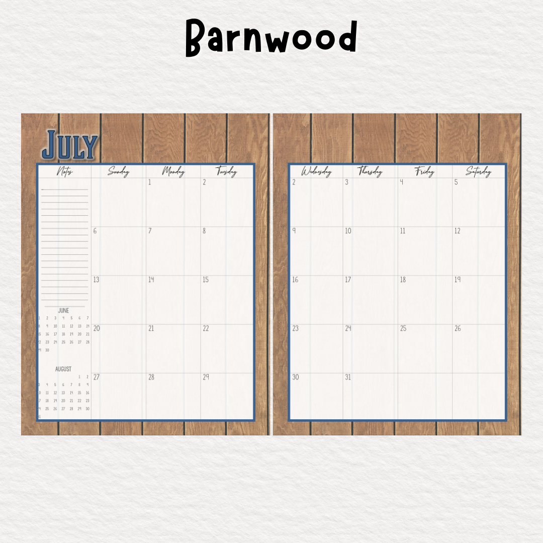 Perfectly Planned by ATD Basic Planner - Theme: Barnwood