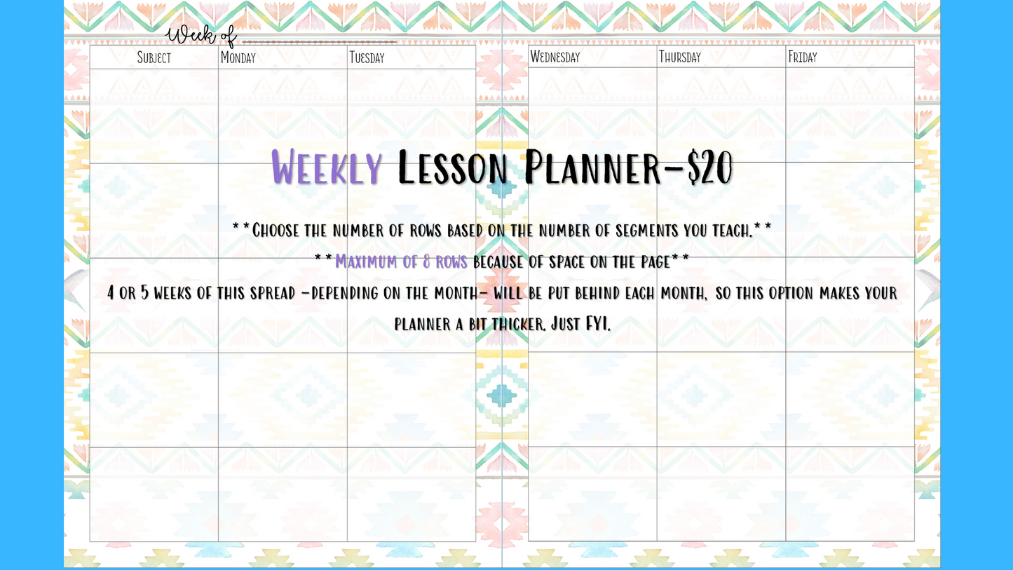 Perfectly Planned by ATD Basic Planner - Theme: Aztec