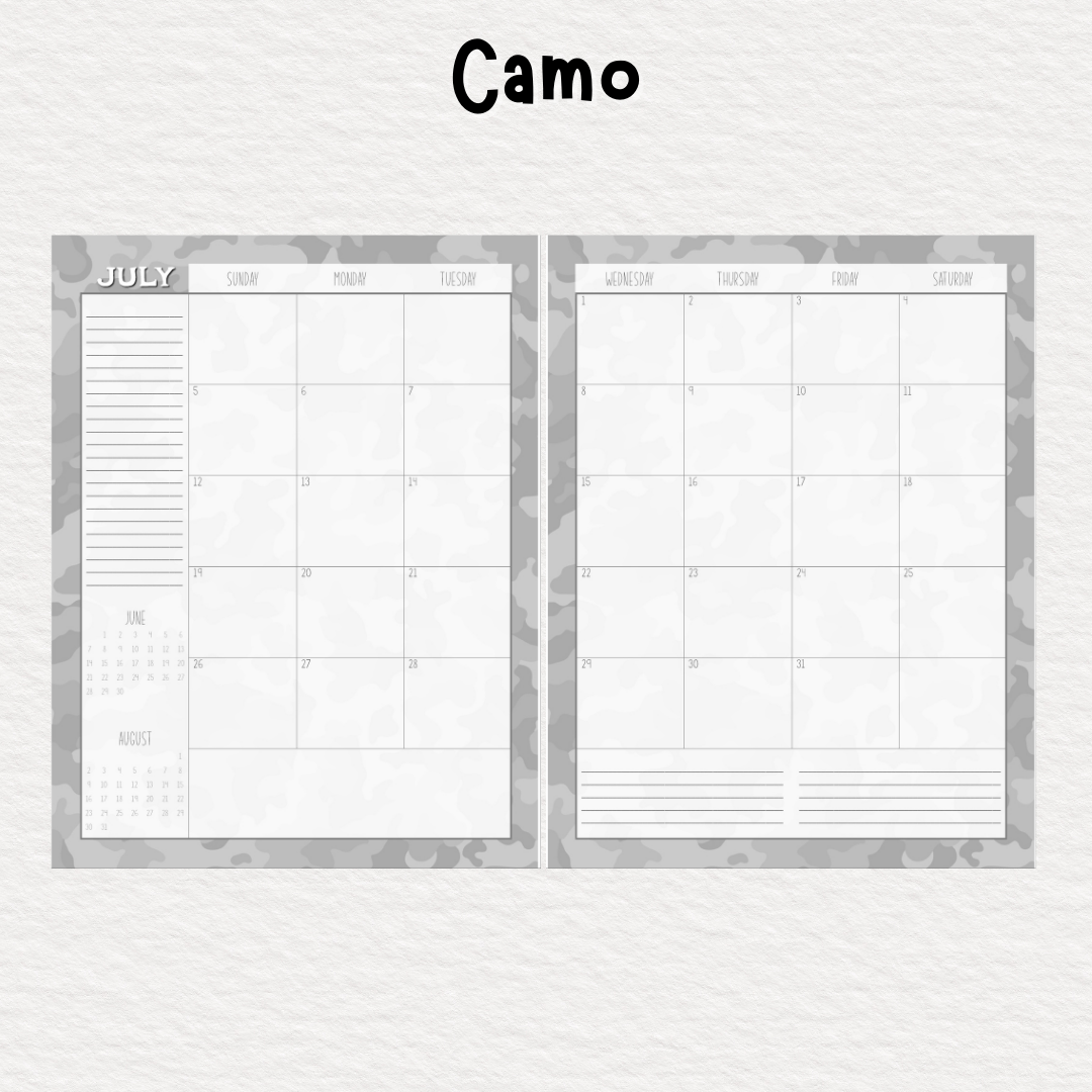 Perfectly Planned by ATD Basic Planner - Theme: Camo