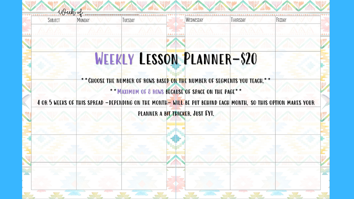 Perfectly Planned by ATD Basic Planner - Theme: Aztec