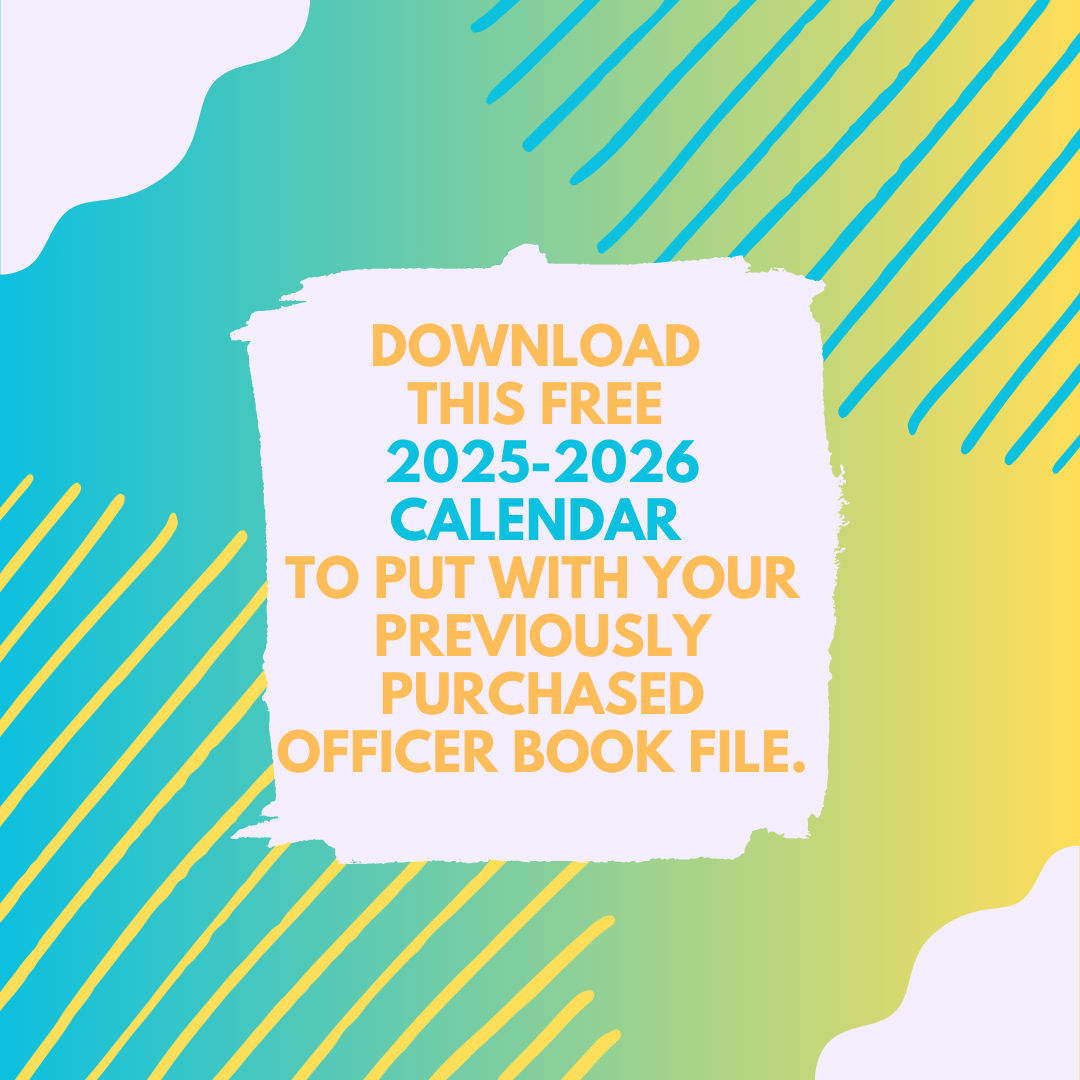 25-26 Officer Book Calendar Update