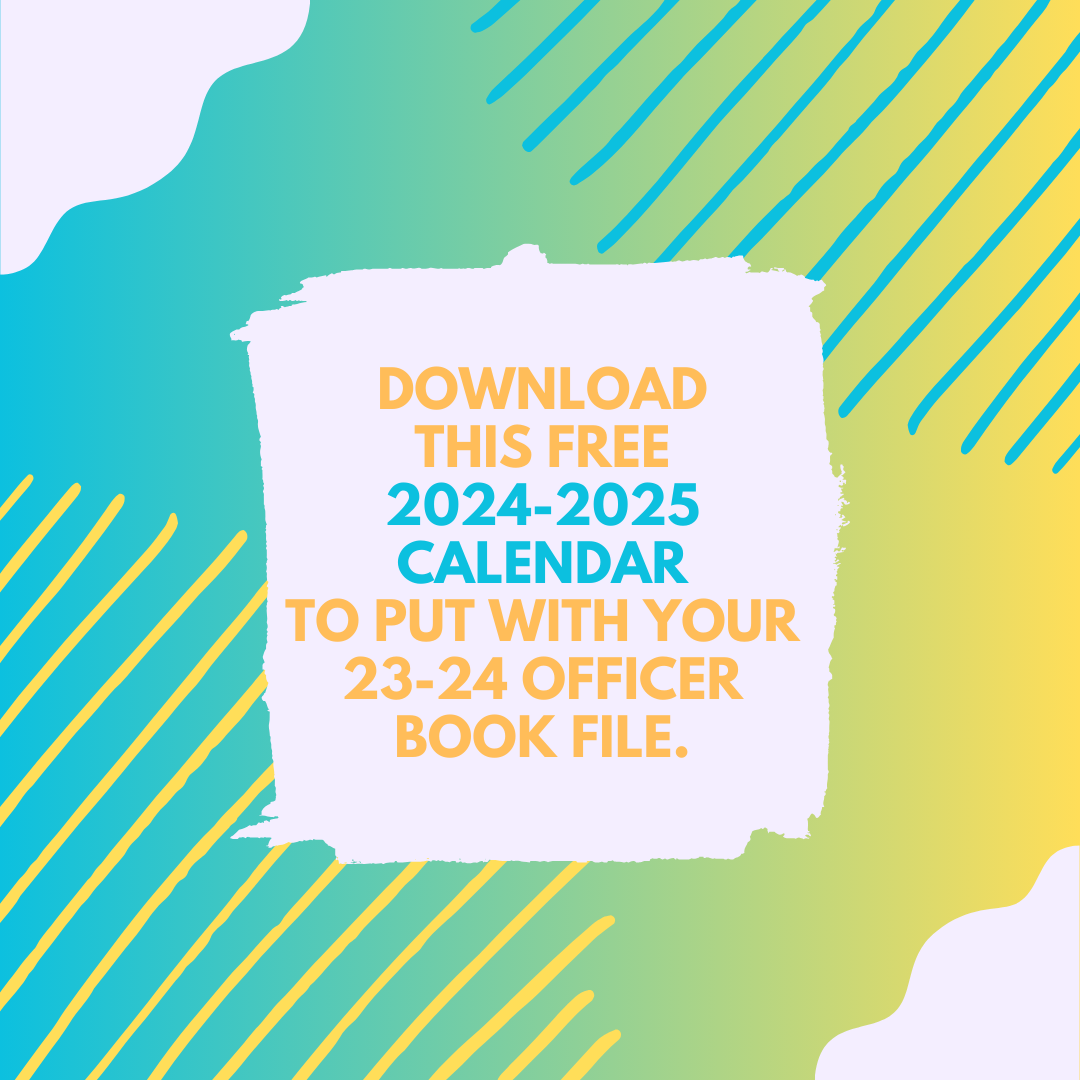 24-25 Officer Book Calendar Update