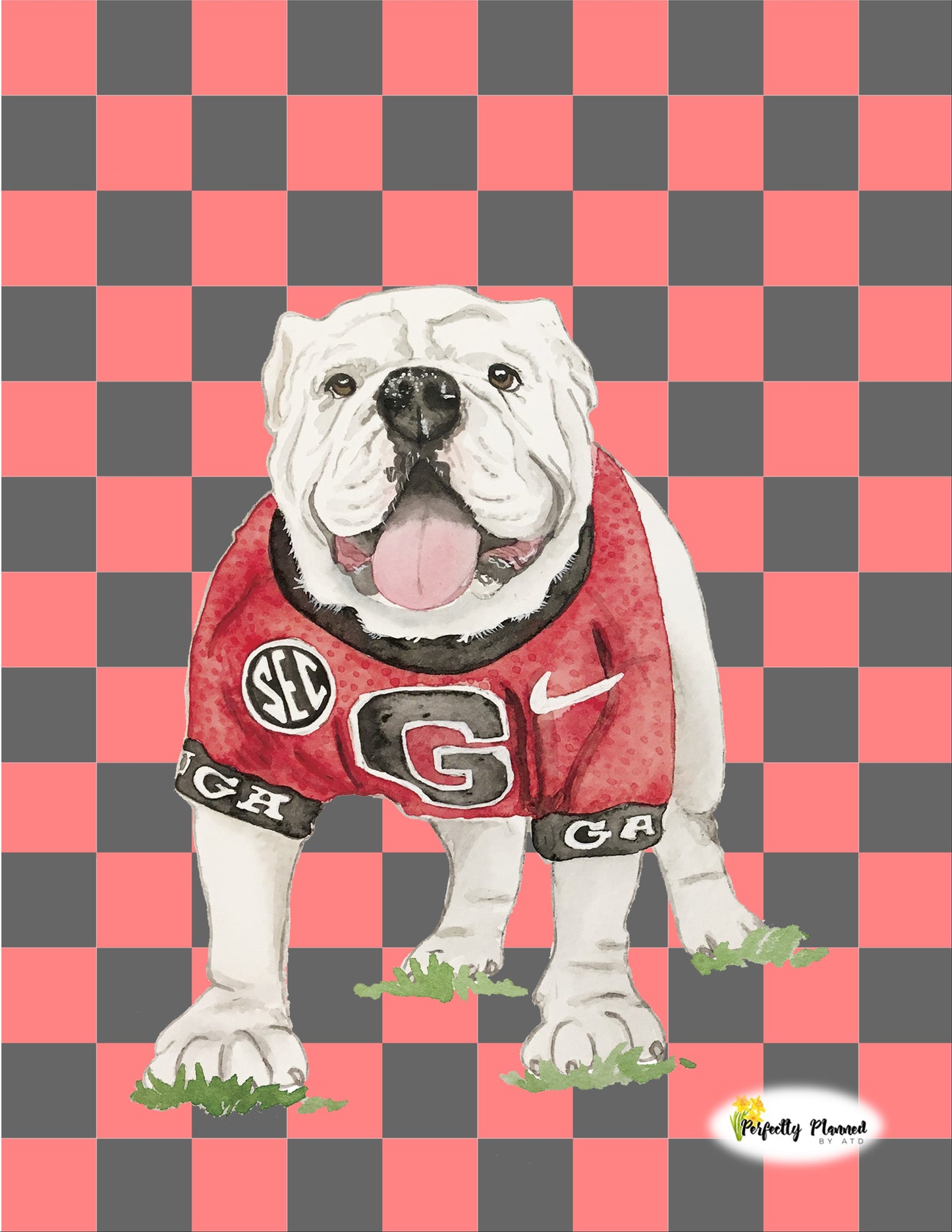 Red & Black UGA Planner with Lined Pages