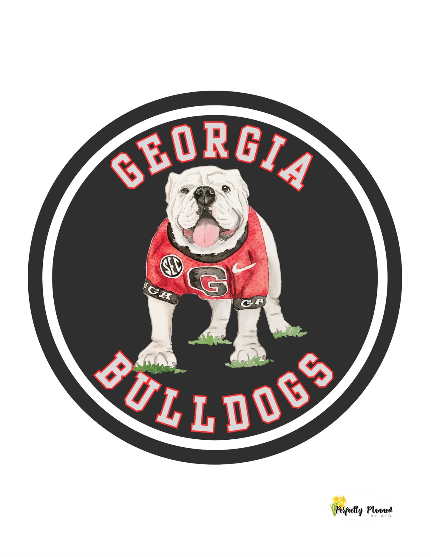 Georgia Bulldogs Circle Planner with Lined Pages