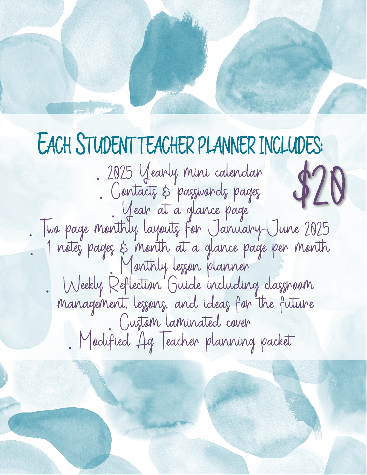 Ag Ed Student Teacher Planner