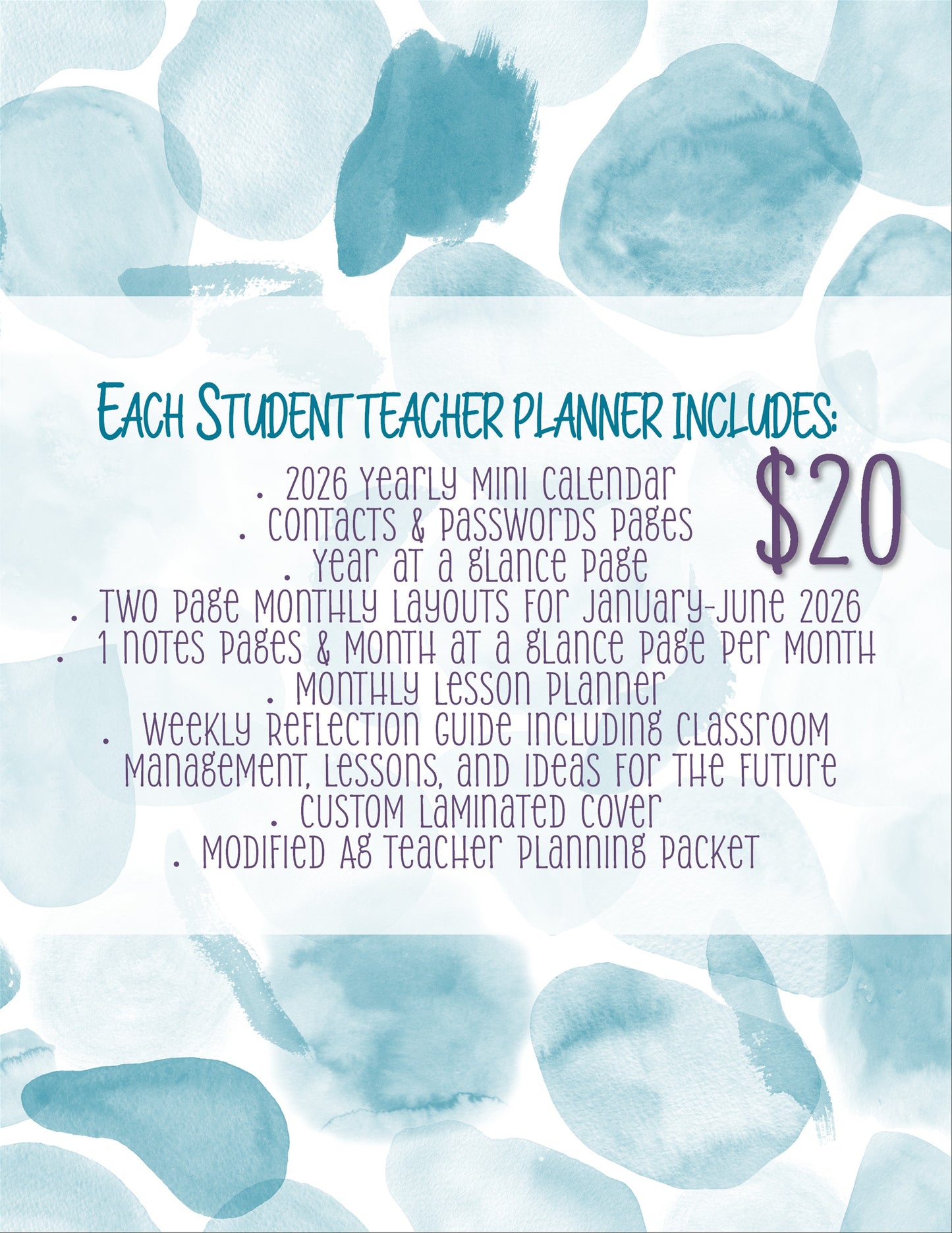 Ag Ed Student Teacher Planner