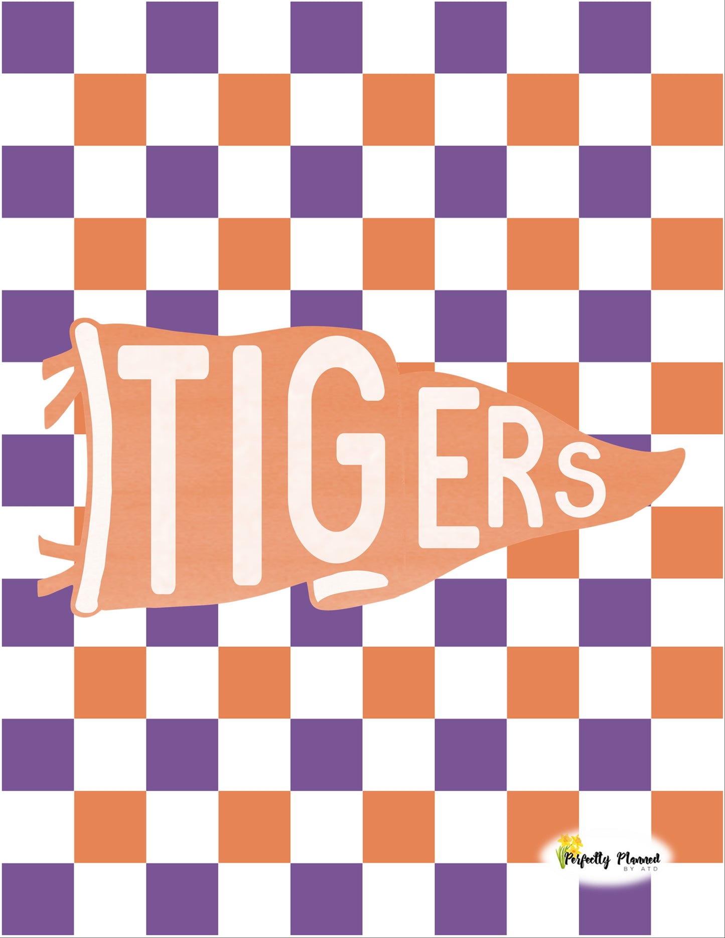 Clemson Orange Pennant Notebook - Full size