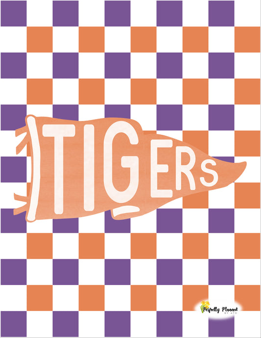 Clemson Orange Pennant Notebook - Full size