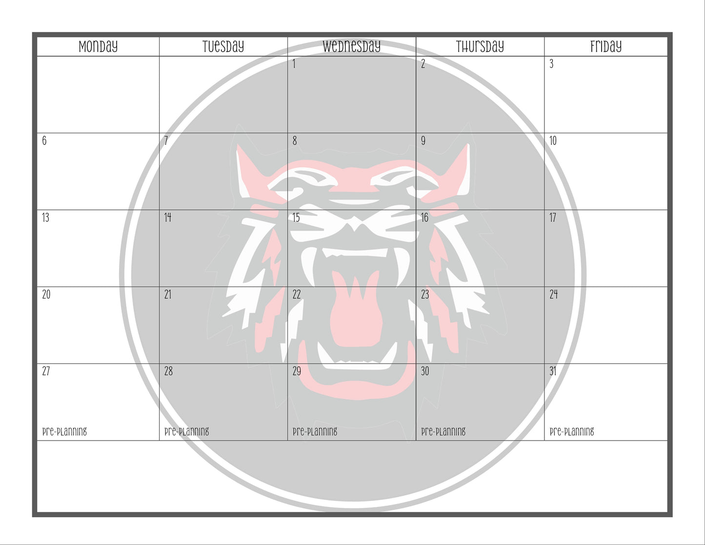 Rabun County Schools HORIZONTAL Planner