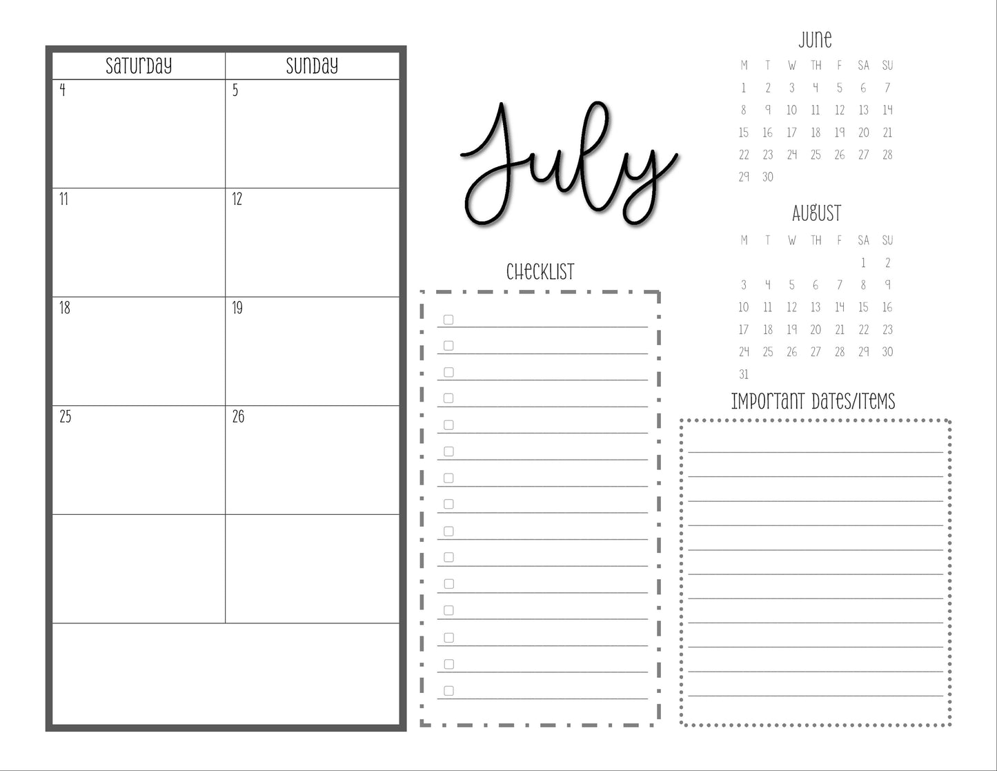Rabun County Schools HORIZONTAL Planner