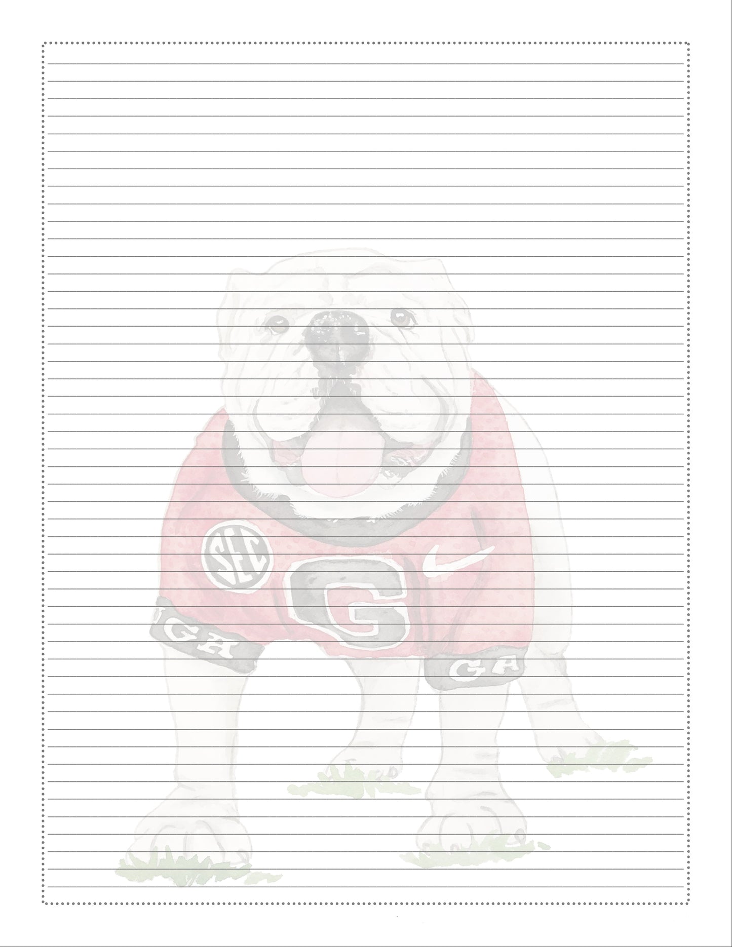 Georgia Bulldogs Circle Planner with Lined Pages